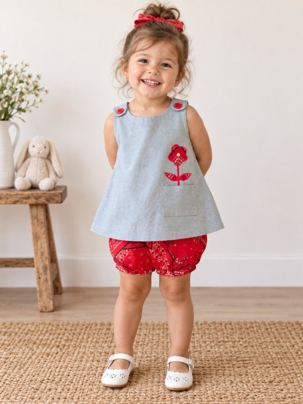 2pc Vintage Sleeveless Jumper with Bloomers Handmade see measurements for Size